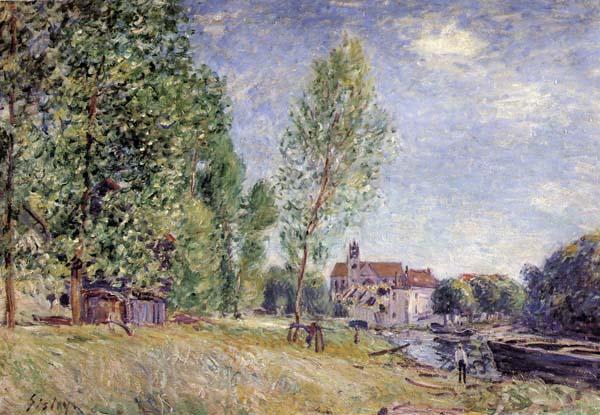 Alfred Sisley Matrat s Boatyard,Moret-sur-Loing